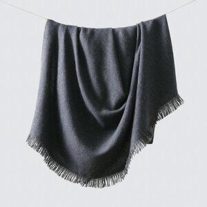 The Citizenry - La Calle - Handwoven Baby Alpaca Throw - Stone Blue - 70" x 50"
